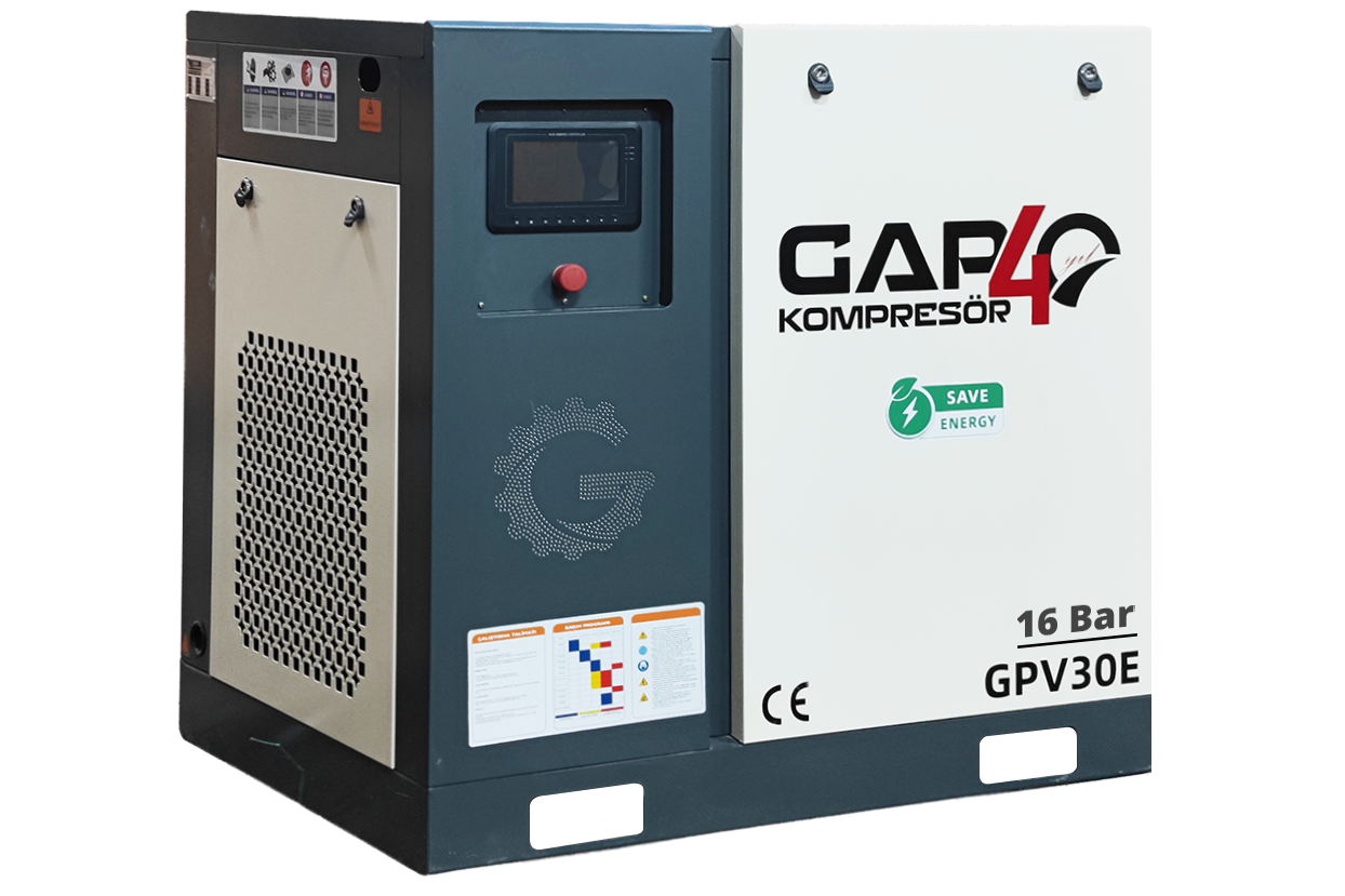 16 Bar 30 Hp 1000 lt İnvertörlü  Vidalı Hava Kompresörü