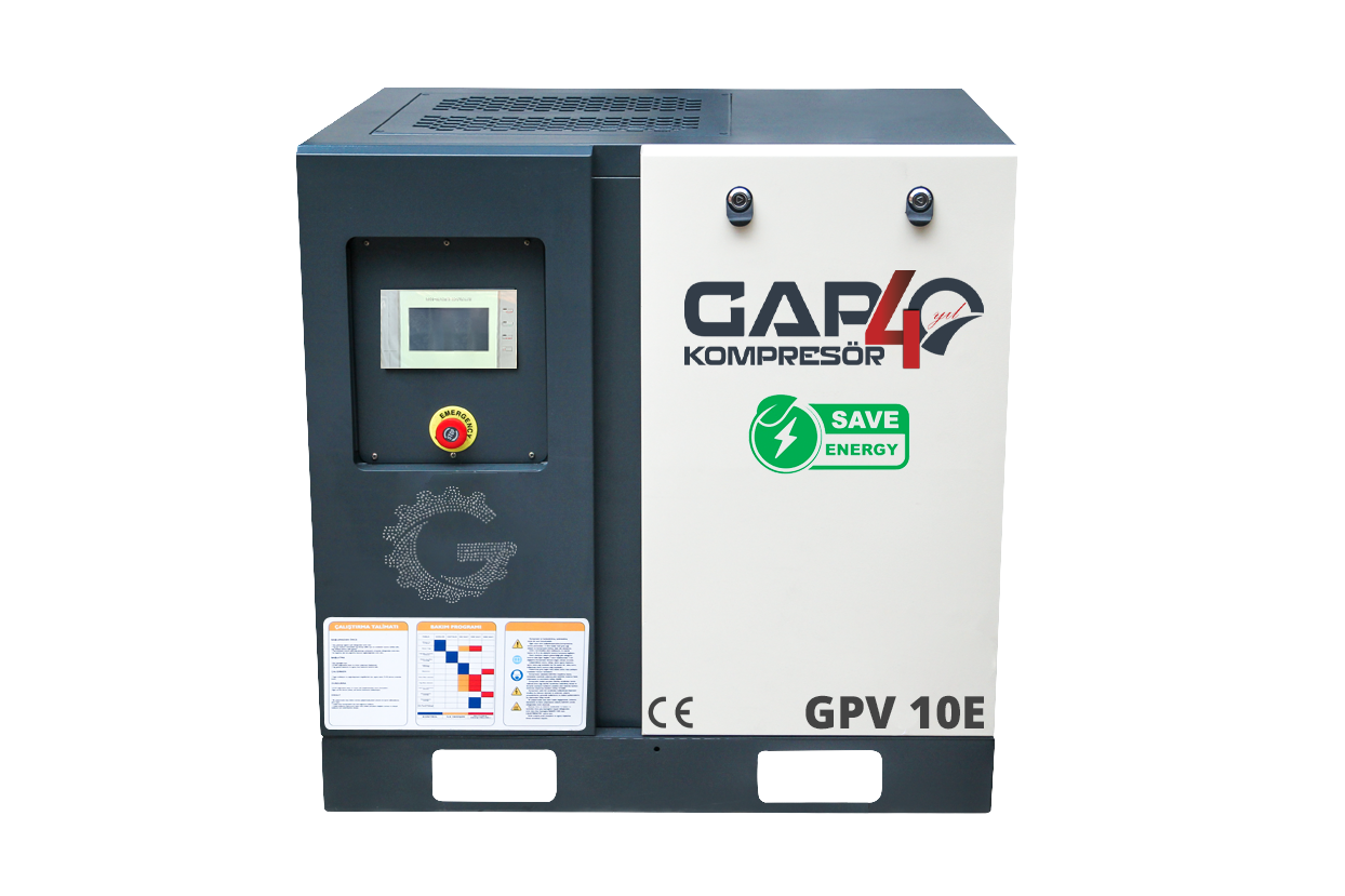 10 Hp İnvertörlü Vidalı Hava Kompresörü