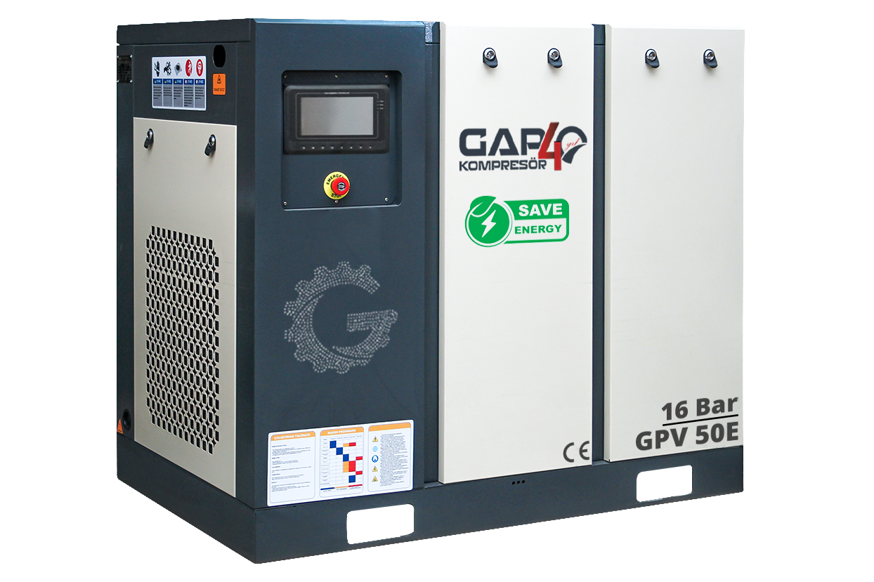 16 Bar 50 Hp 1000 lt İnvertörlü Vidalı Hava Kompresörü